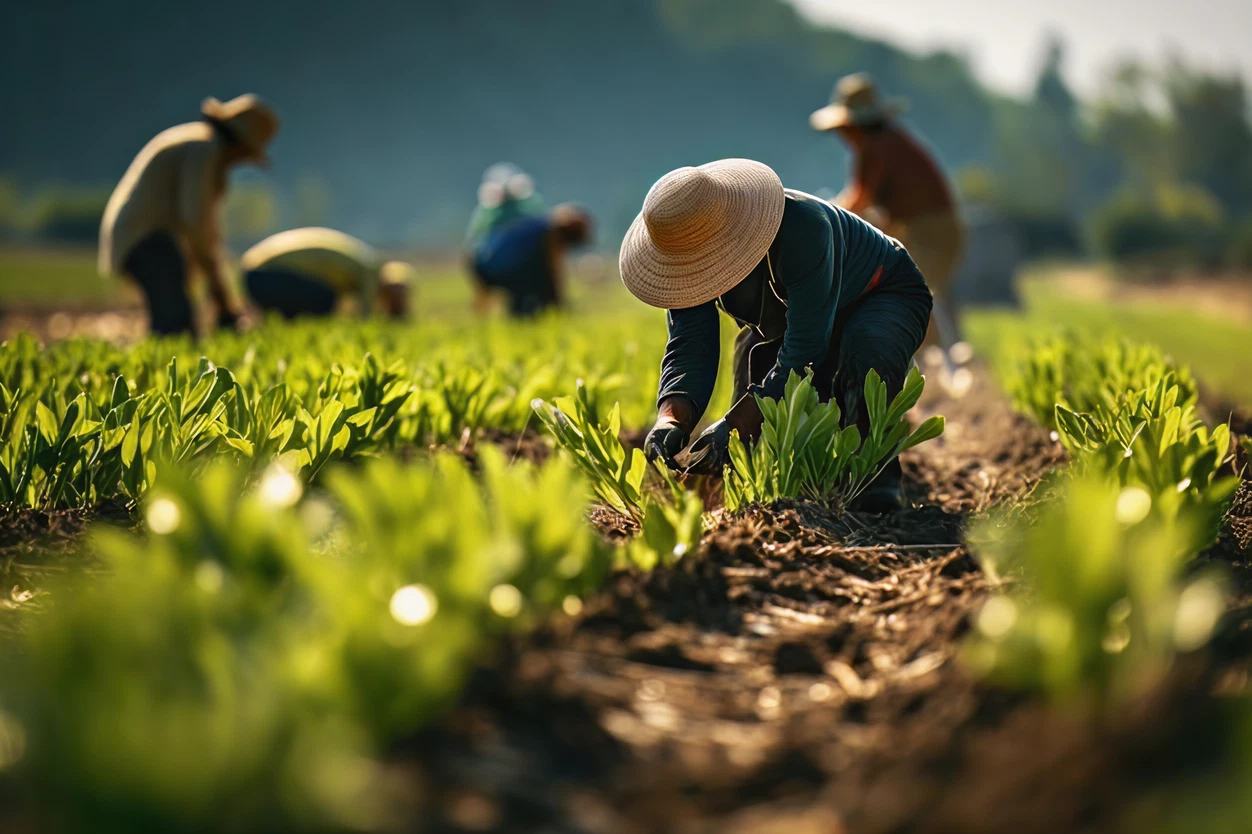 The Farm's turmeric fields in Changa Manga